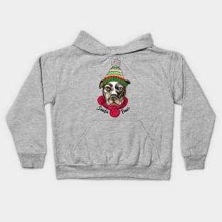 Santa Paws Pitbull Dog Kids Hoodie